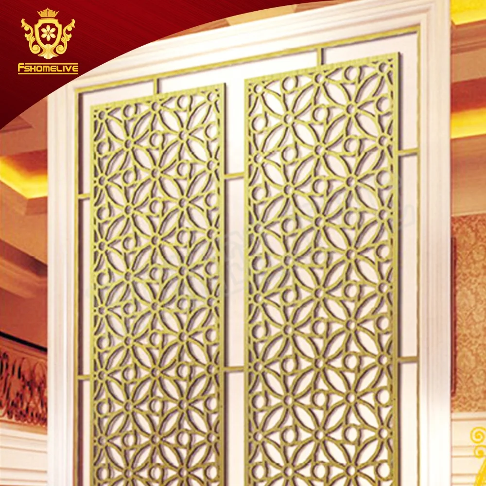 Living Room Decorative Screen Laser Cut Stainless Steel Room Divider