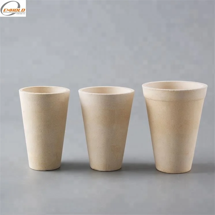 Fire assay clay crucible 50g for assaying