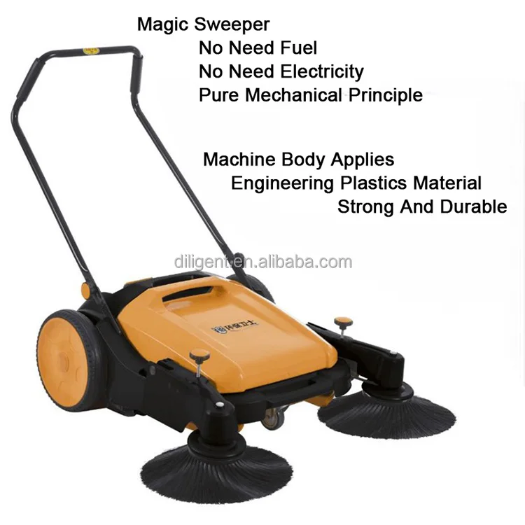 Hand push type sweeping machine/handheld floor sweeper manual road sweeper manual sweeper
