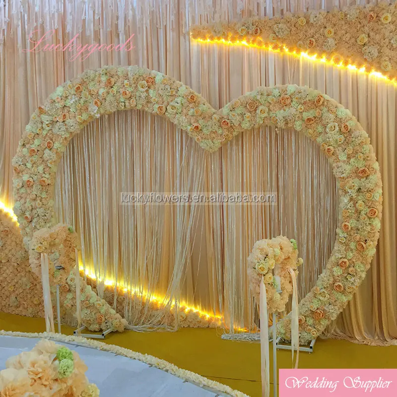 LFB848 Elegant Luckygoods wholesale handmade white silk flower wedding arch
