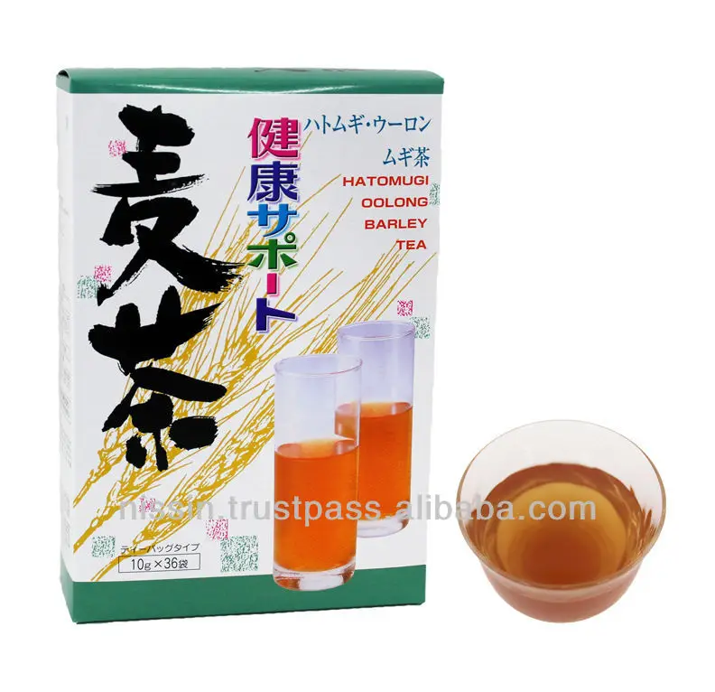 
Organic barley tea served hot or cold water, in any season 