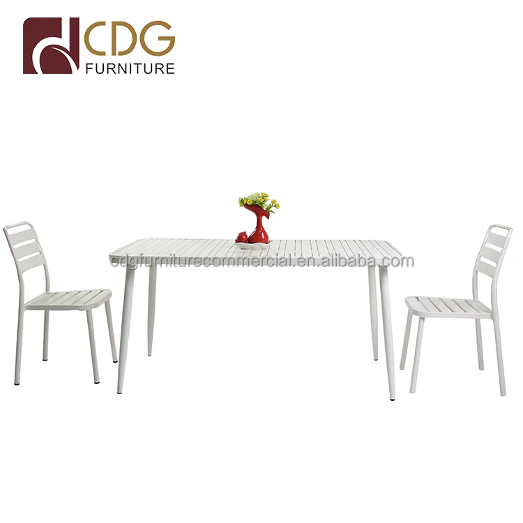 Коммерческие кафетерий мебели для столовой, алюминиевый стол и стулья