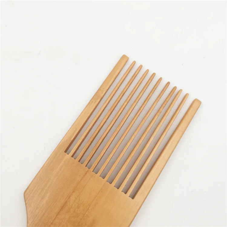 Custom wide tooth wooden hair beard comb wholesale