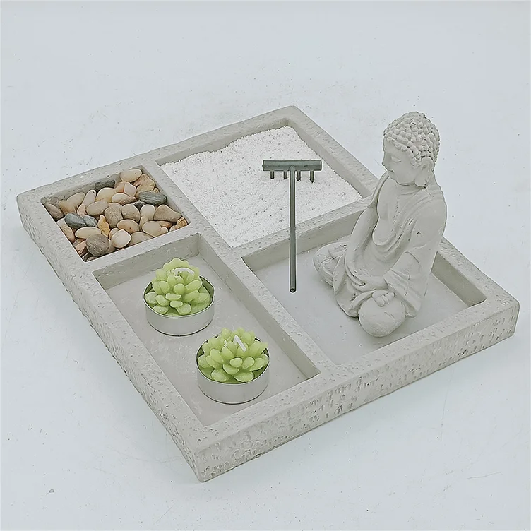 
Wholesale buddha indoor zen garden feng shui crafts for giftjardin zen cement desk accessories office home decor 
