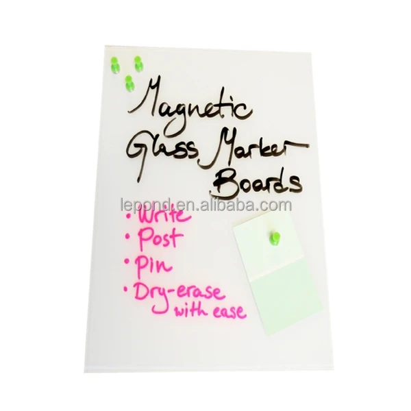 N357 Decor Magnetic Glass Board, Magnetic Marker Board Laminated Safe Glass