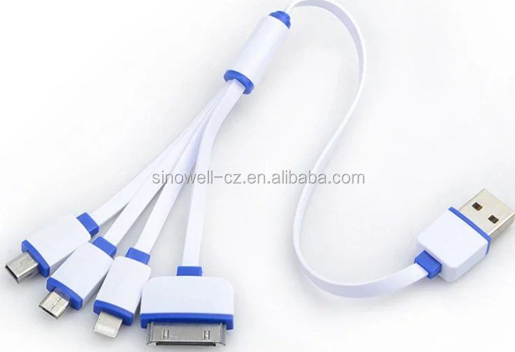  Новая модель 4 головки многозарядный usb-кабель для iphone/samsung/andriod быстрая