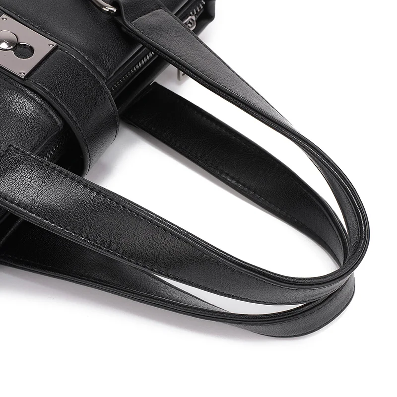 Hot selling leather briefcase  for men new design top quality men shoulder leather briefcases