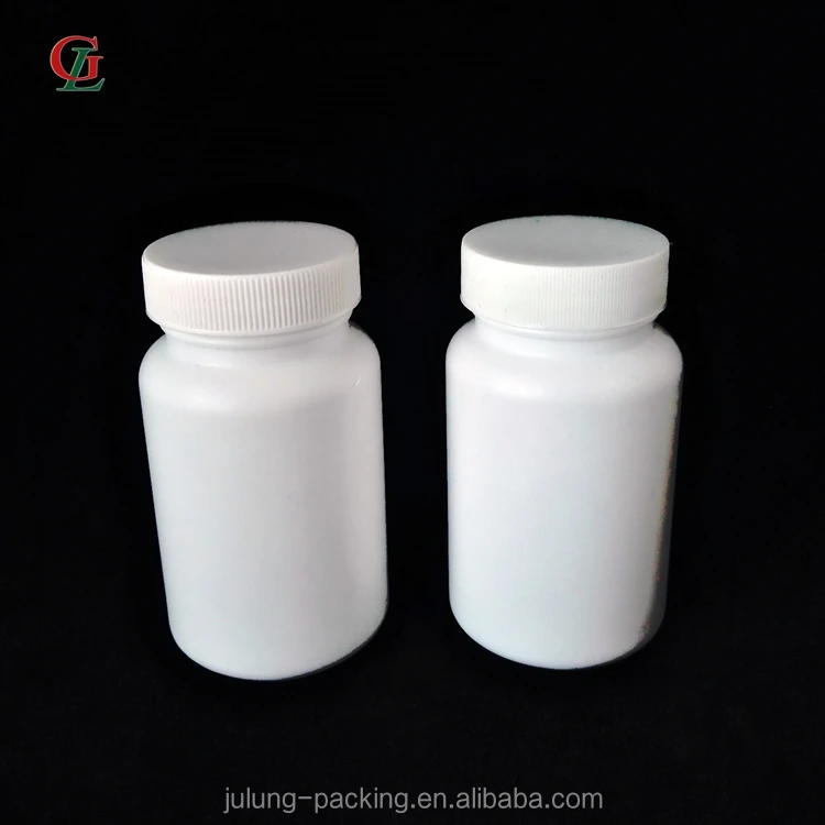 100ml empty bottles white round empty plastic capsule bottle with seal& cap for Pharmaceutical usage or bottle with flip cap