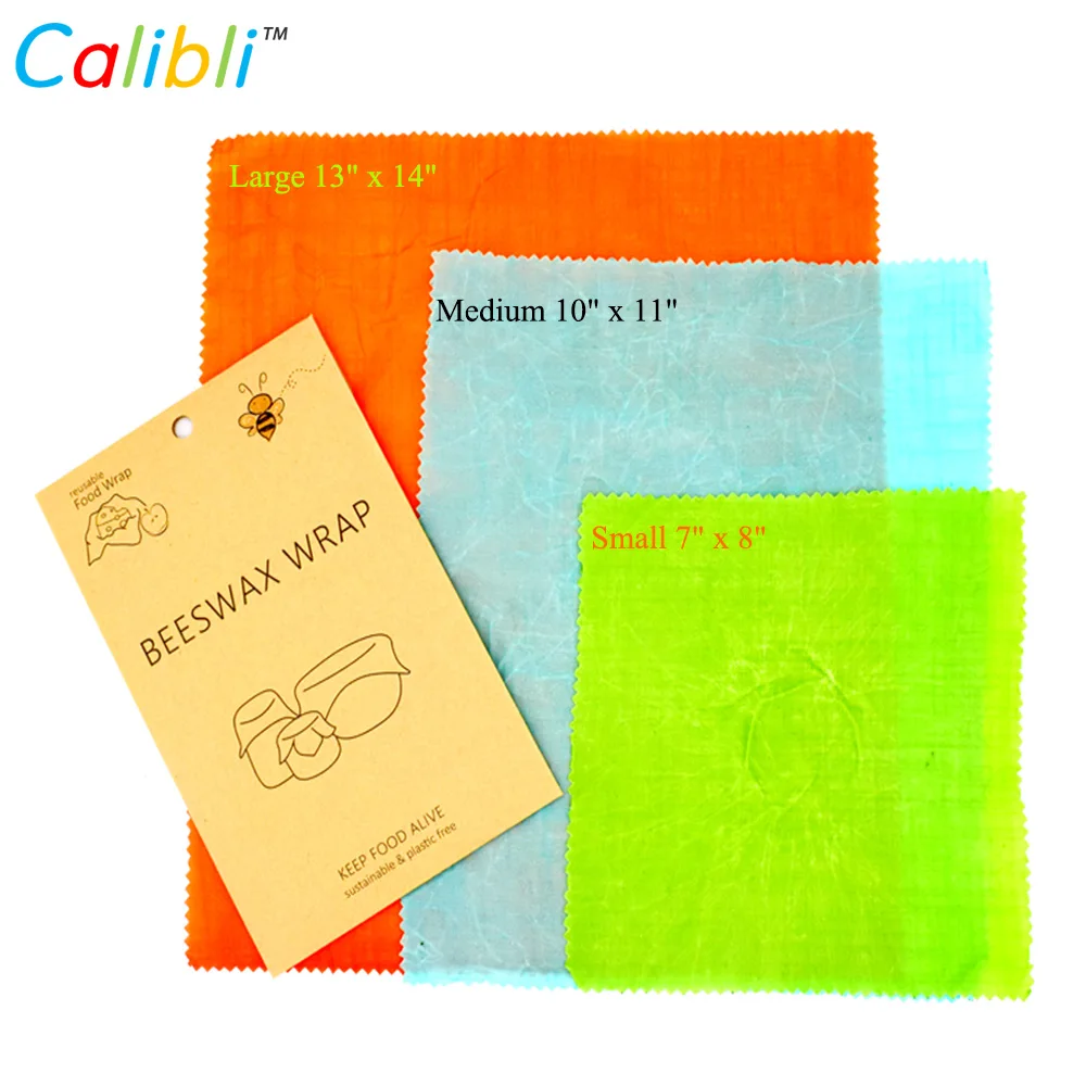 
2018 Amazon hot sale 100% Slight scent beeswax food wrap 