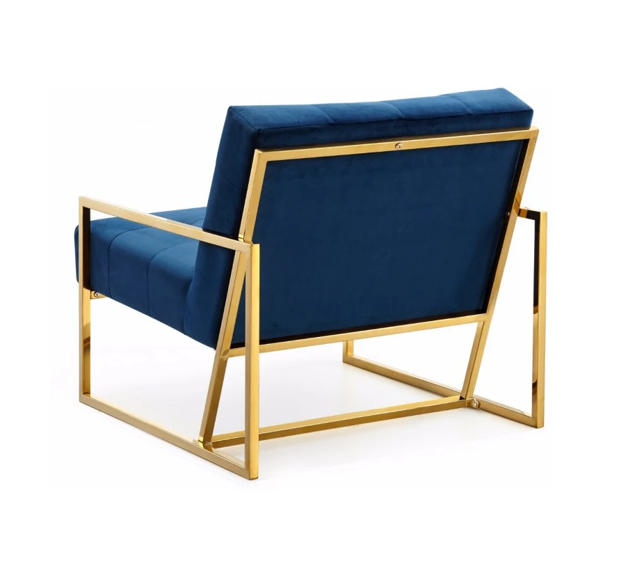 
Pierre gold chair / velvet fabric gold chair 
