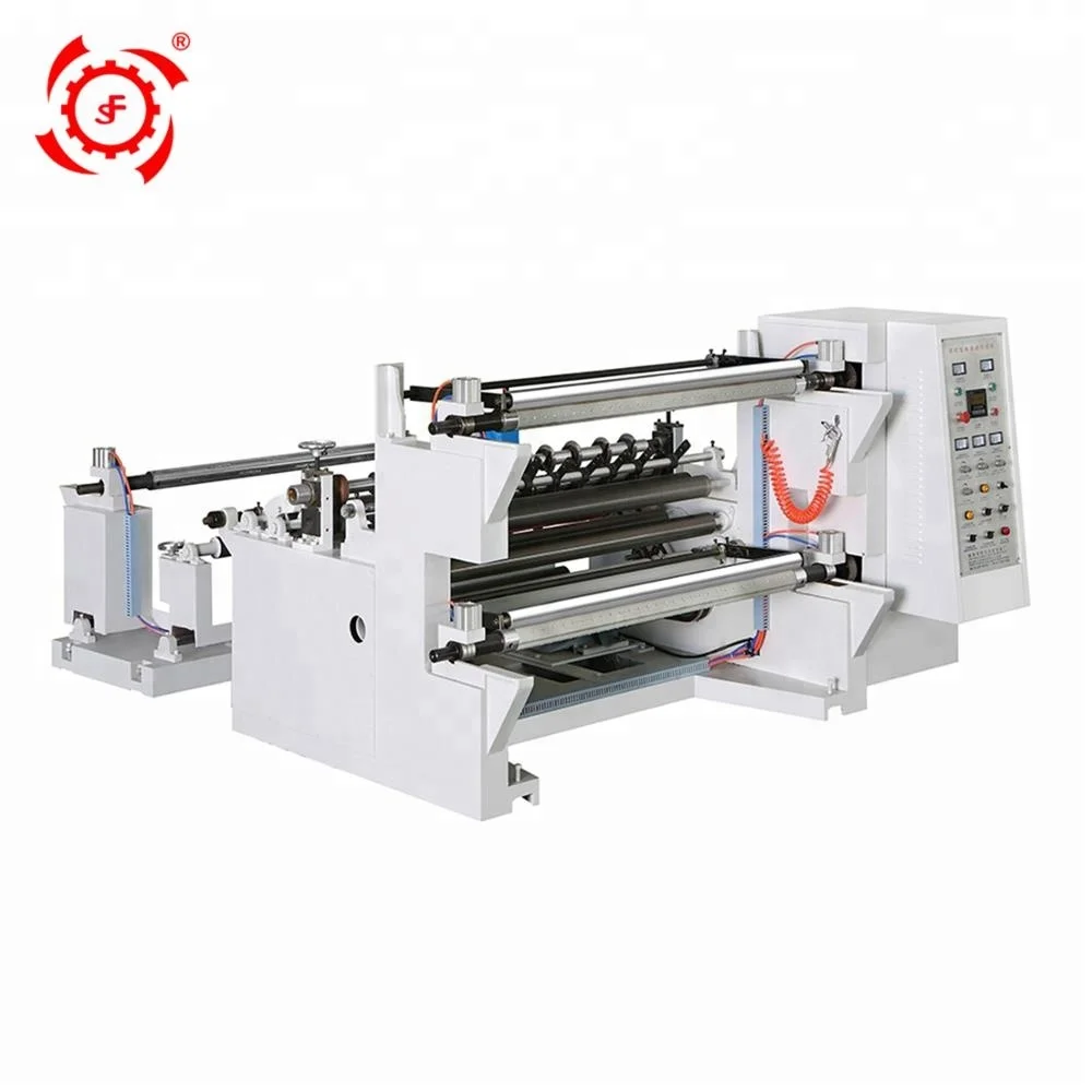 
Automatic copper foil bopp gum tape thermal ribbon non woven roll paper bopp film folding and slitting cutting machine price 