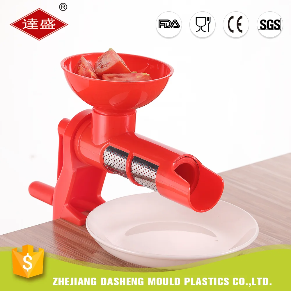 Professional factory cheap mini squeezer plastic manual tomato grinder