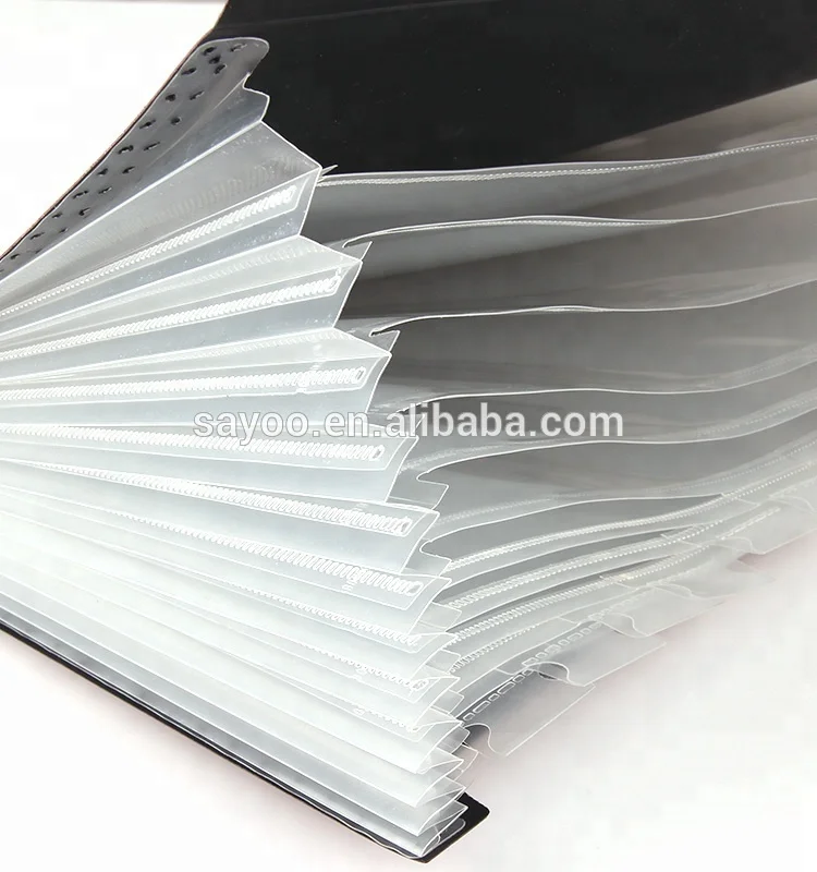 
Top Sale a4 size 13 pockets PP plastic document file folder 