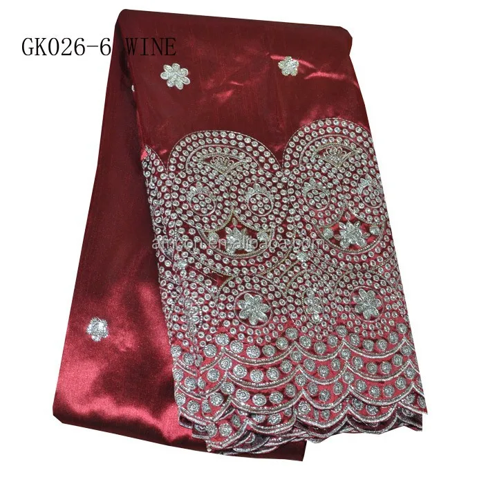 Gk026-6 wine new arrival beautiful indian george fabric