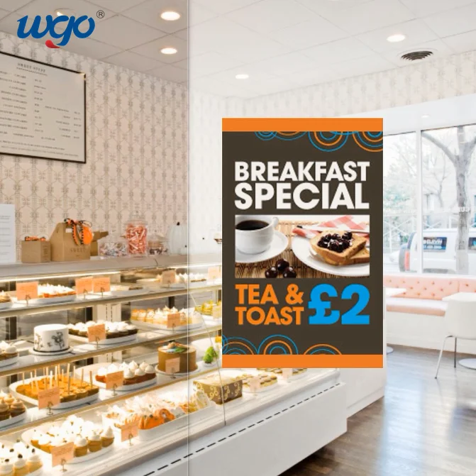 
Non Residue Removable Self Adhesive Wall Mount PVC Sheet Poster Sign Holder For Retails Shop Window Display 