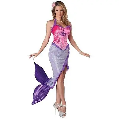PGWC5336 Girls Fish Dress Cosplay Mermaid Costumes For Adult