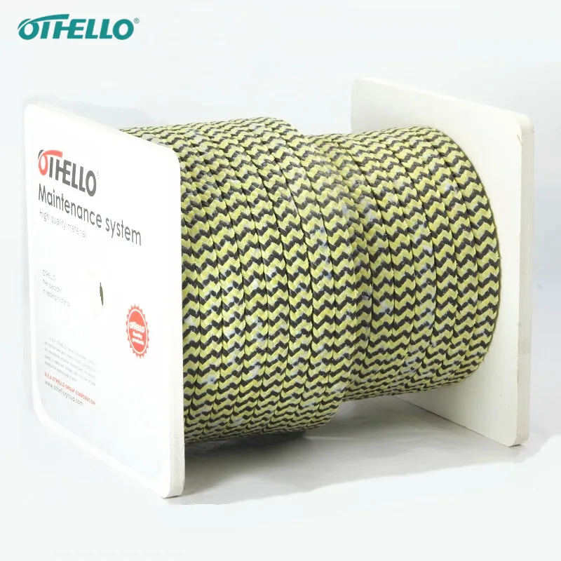 Graphite ptfe aramid fiber packing aramid braided packing for pump