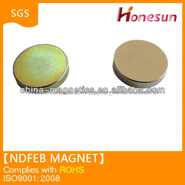 Круглый N35 D19.97X3.99 оцинкованная - позолоченные и никель - магнитные генератор спеченный NdFeB неодимовые N35 5 X 5.98 X 3