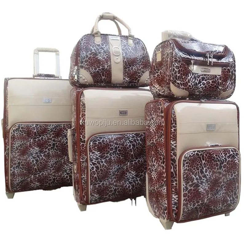 Animal Print leopard suitcase 3-piece spinner Upright Luggage Set