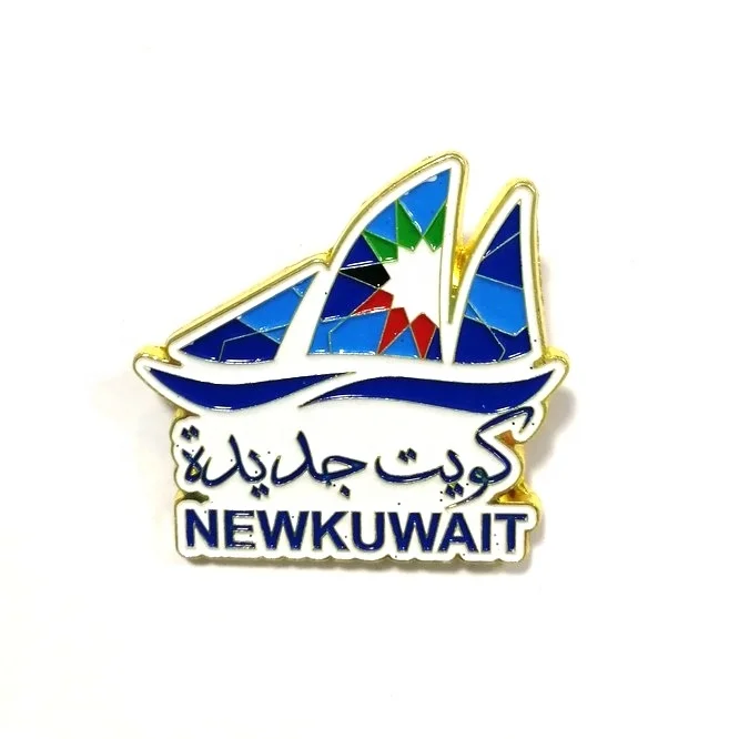 High quality Kuwait national logo badge hard enamel metal emblem