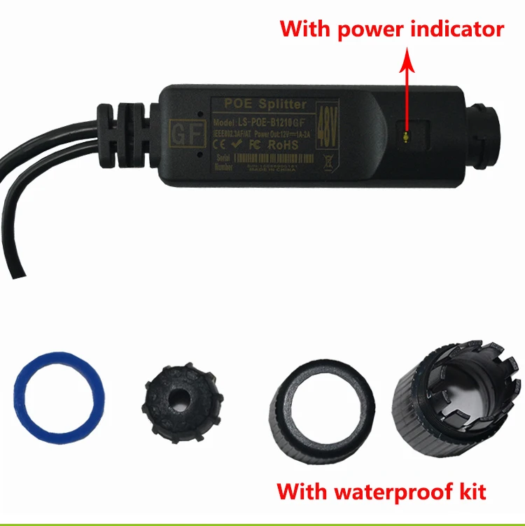 PANDUN Waterproof isolated standard POE separator power supply 48V turns 12V monitoring network power supply module separation