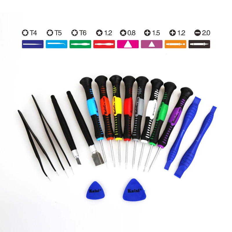 16 in 1 Mobile Phone Repair Opening Tools Screwdrivers Set Kit For iPad 4 iPhone 5 4S 3GS #Kaisi 2408