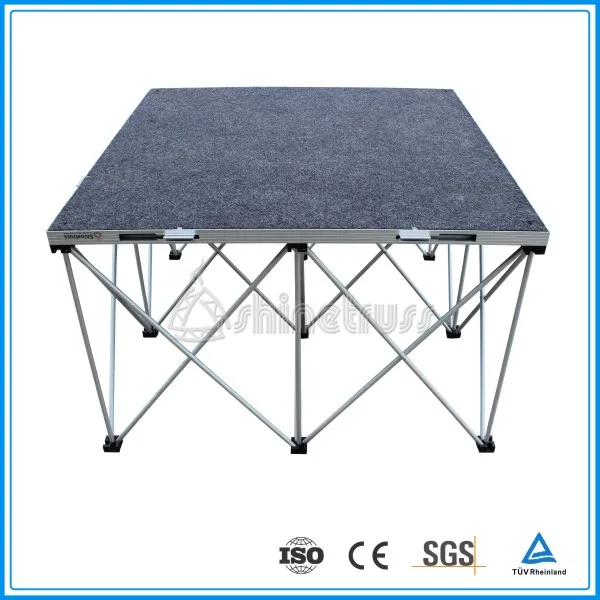 
 Алюминиевая рама ковровое покрытие портативный этап, алюминиевый закрытый этап  