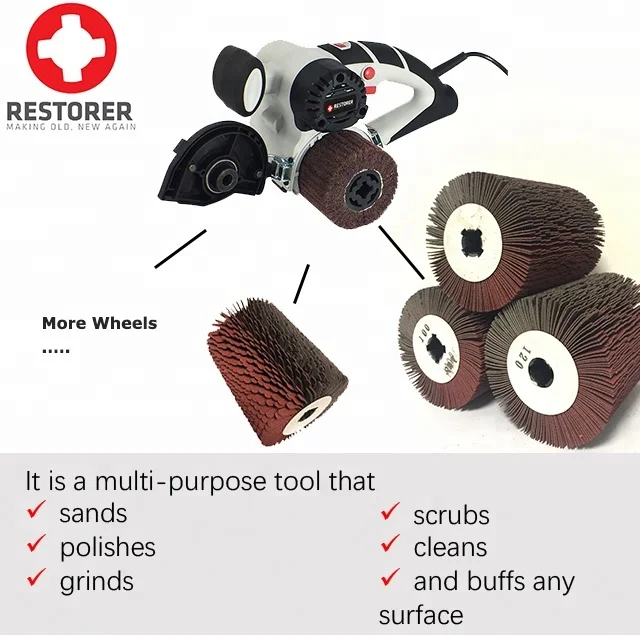 Surface condition tool burnishing polishing machine electric belt sander with Profile Sandpaper Flap Wheel 80g