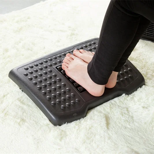 Cixi Dujia ergonomic office height angle adjustable quality guarantee plastic massage footrest foot rest