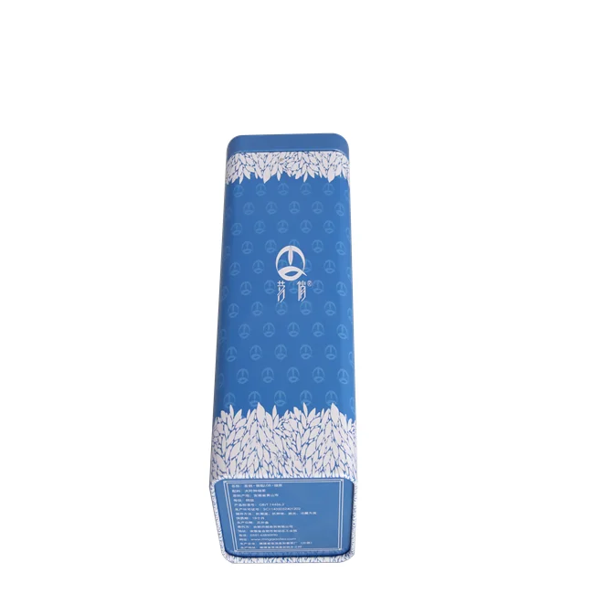 new design adorable rectangle shape metal tin box spot color printing tea metal tin container