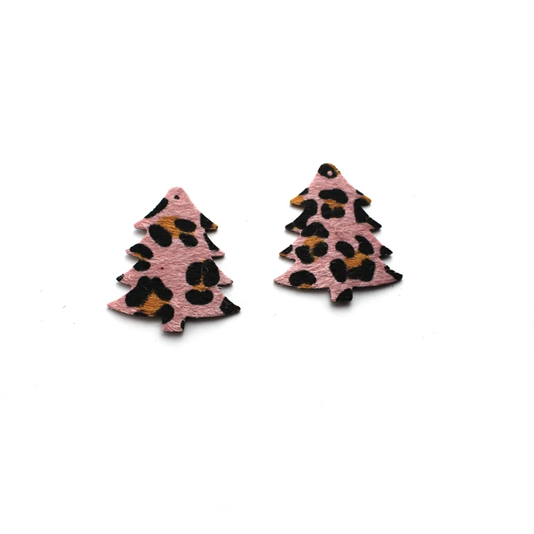 
Factory Custom Colorful Pink Leopard Pattern Leather Piece For Earrings 