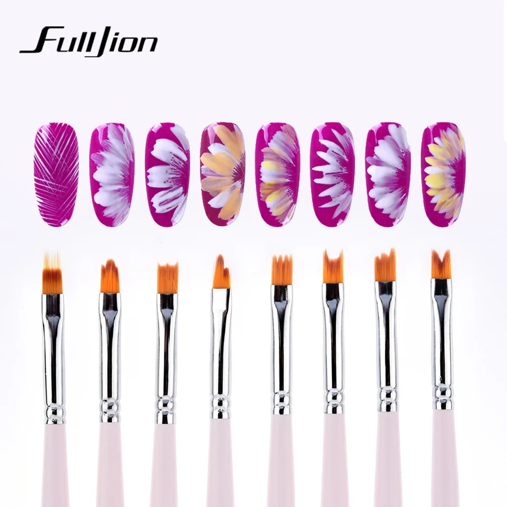 
Fulljion Acrylic Nail Gel Brush DIY Flower Drawing Liner Pen Nail Art Brushes 