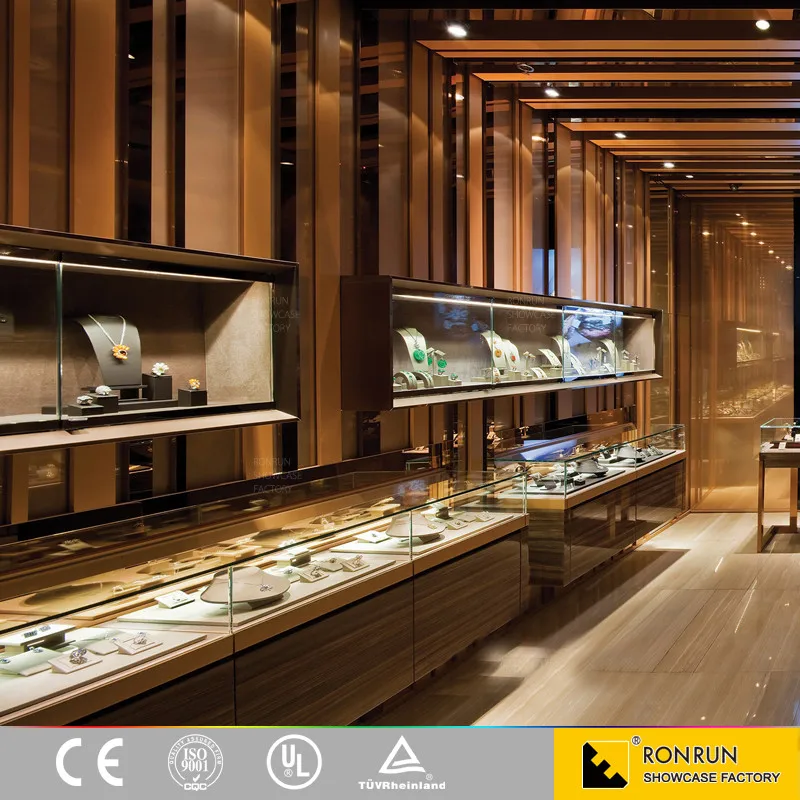 good quality wooden watch display counter and watch kiosk design for shopping mall