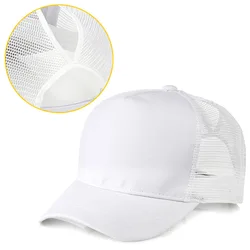 2019 Hot Sale 5 panels backless hair cute trucker mesh cap for ladies