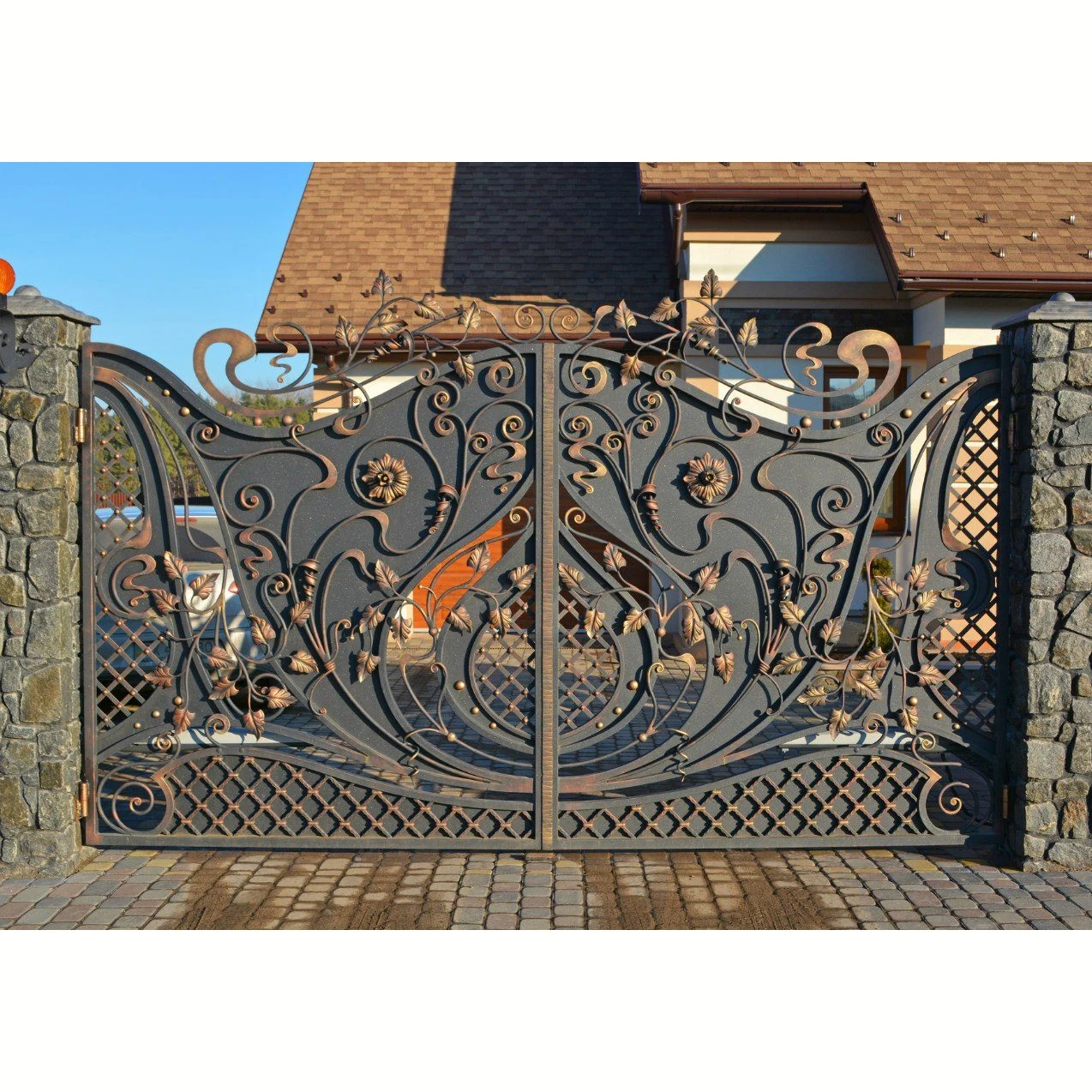 Main Gate Designs Wrought Iron Main Gate Grill  Design