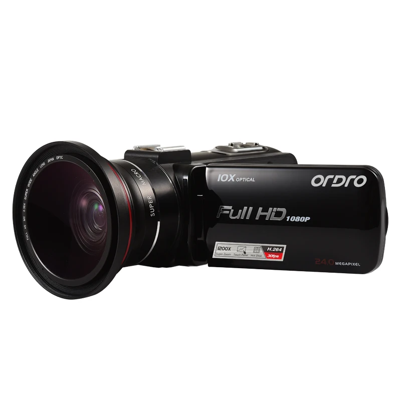 New arrival HDV-Z82 support external MIC professional digital camcorder , 10X optical zoom HD DVC digital camcorder