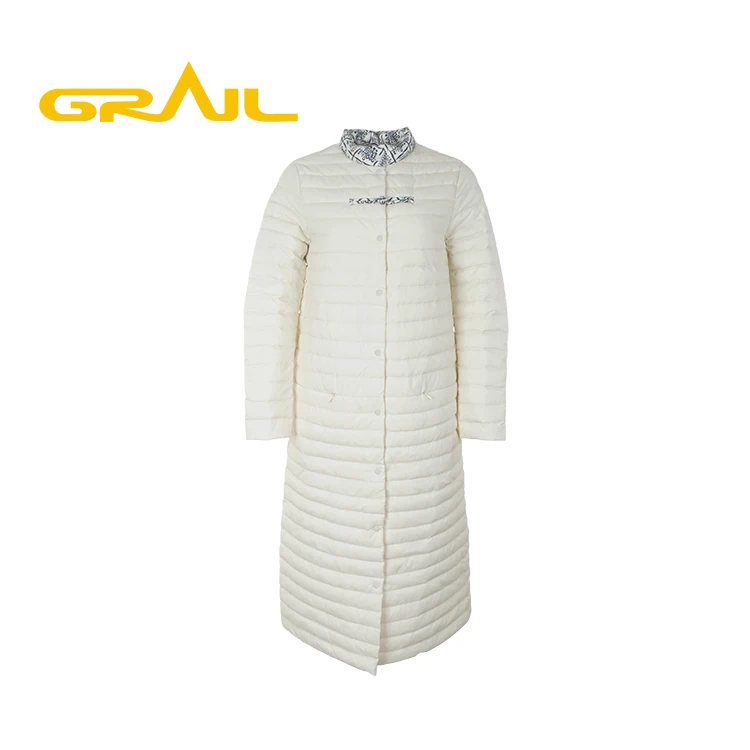 Professional modern design winter japan long light women duck down coat jacket