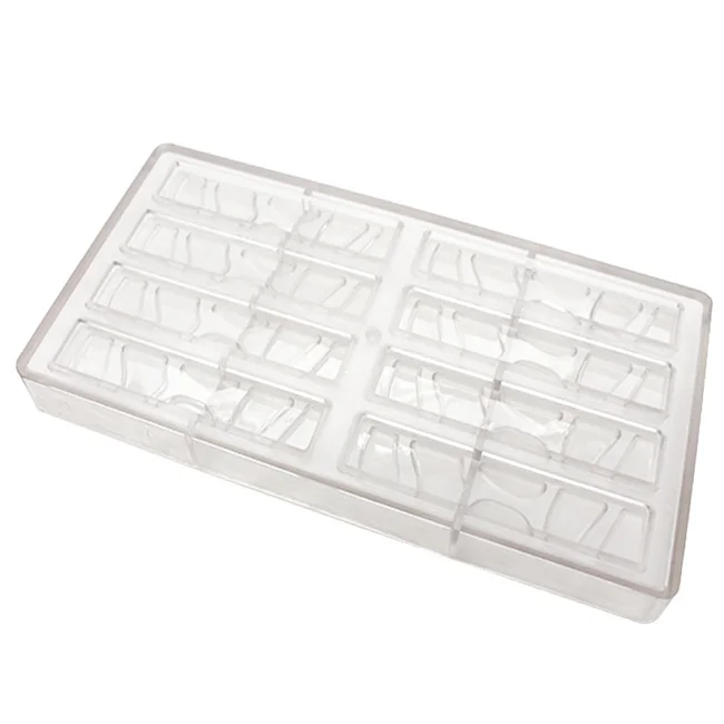 8-Cavity Professional Reusable Chocolate Block Custom Polycarbonate Chocolate Mold