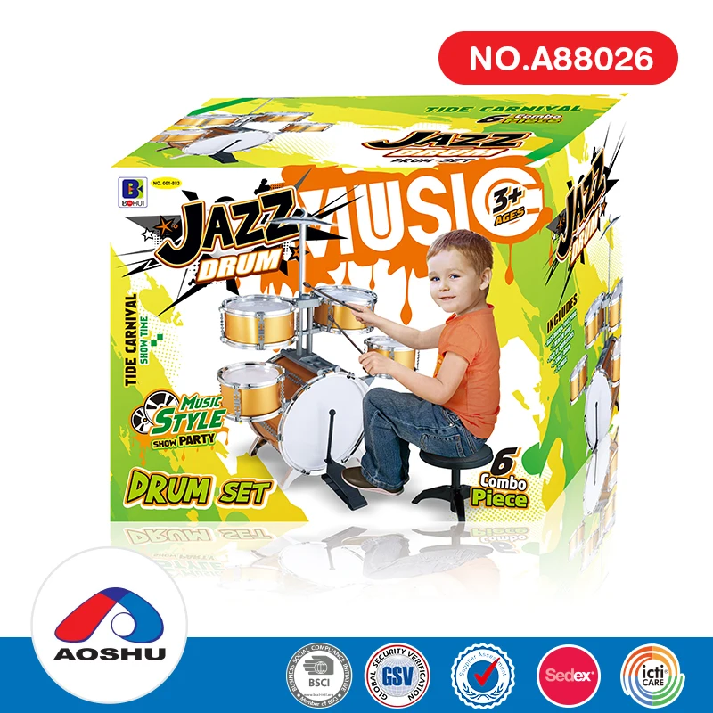 plastic musical instrument entertainment toy jazz drum set prices for children