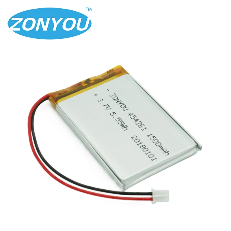 
ZONYOU 3.7V 1500mAh 454261 Lithium Polymer Li-Po Rechargeable Battery 
