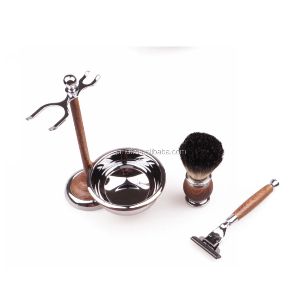Baoli high-grade shaving brush set beard brush with razor stand customer logo for men shaving