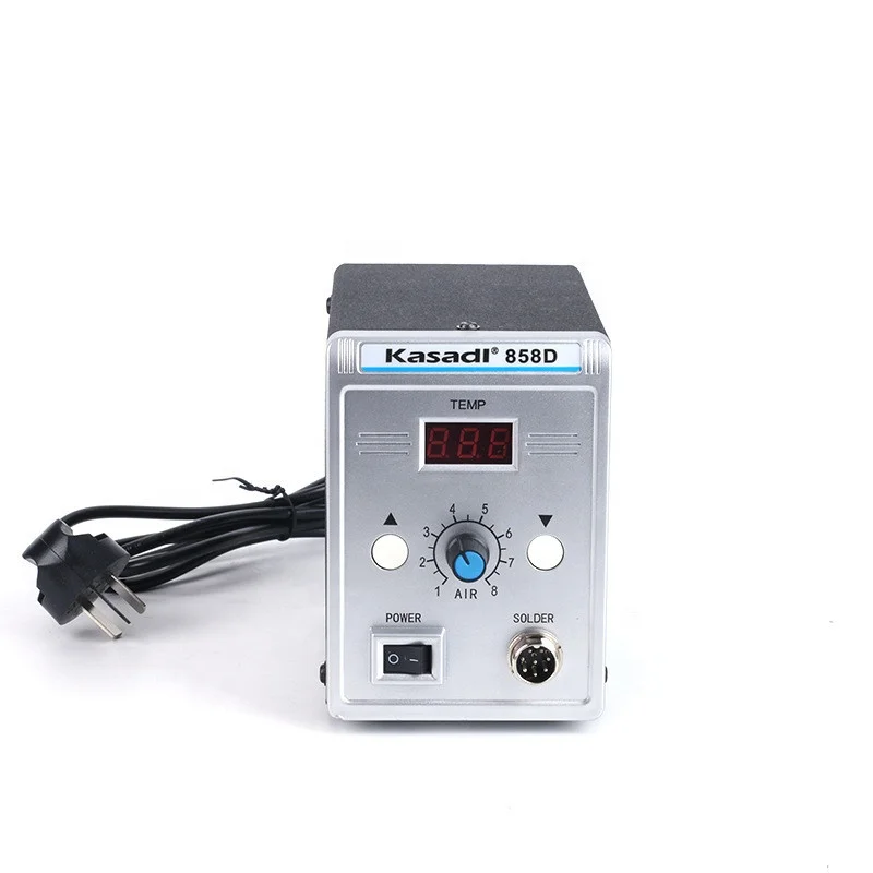 Factory LED Digital Heat Gun Desoldering Station With 3 Air nozzle  Hot Air Gun 858D Mobile phone repair tool