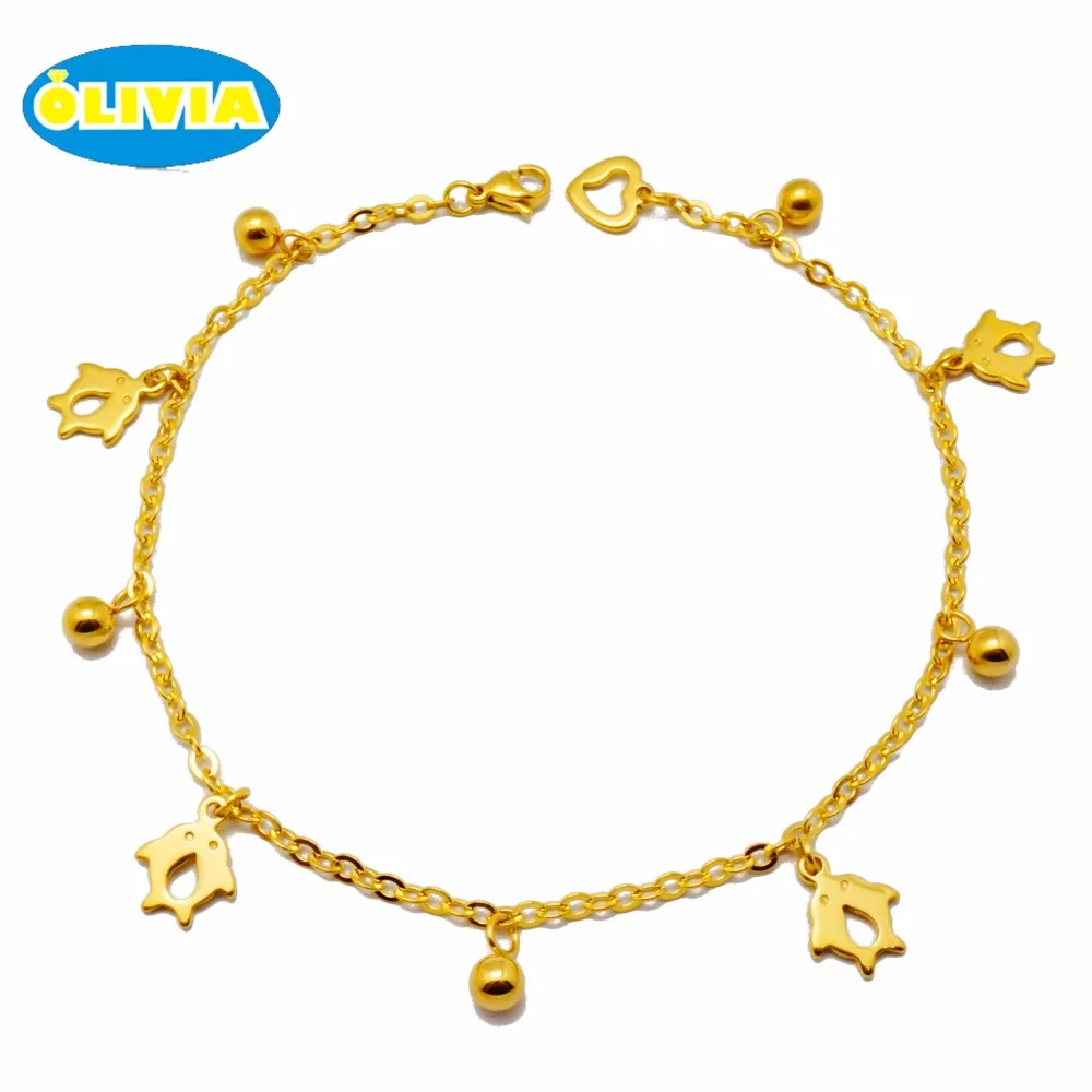 
Factory wholesale star charm stainless steel jewelry gold anklet 