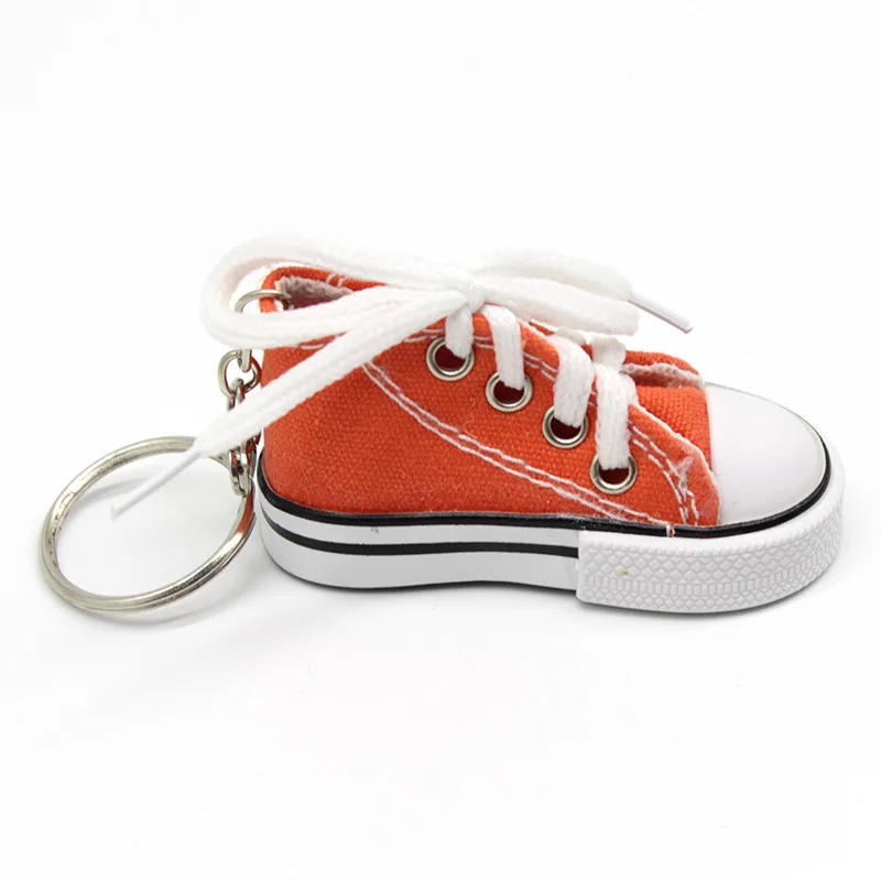 Wholesale customizable Cute Academic style Cotton Canvas Shoes Key Chain Promotion Creative Keychain Gift Keychain