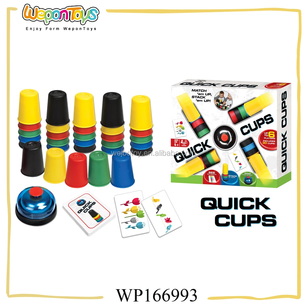 play quick cups to match the card compete who is the fast educational game for kids