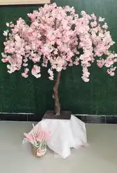 Artificial silk cherry blossom table tree flowers wedding centerpiece trees for sell decoration wholesale