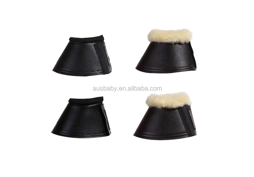 Horse bell boots Synthetic leather sheepskin