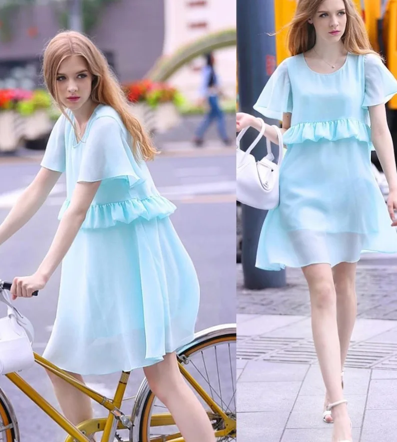 
F10064A Aliexpress hot sale european fashion pregnant women chiffon plus size maternity dress 