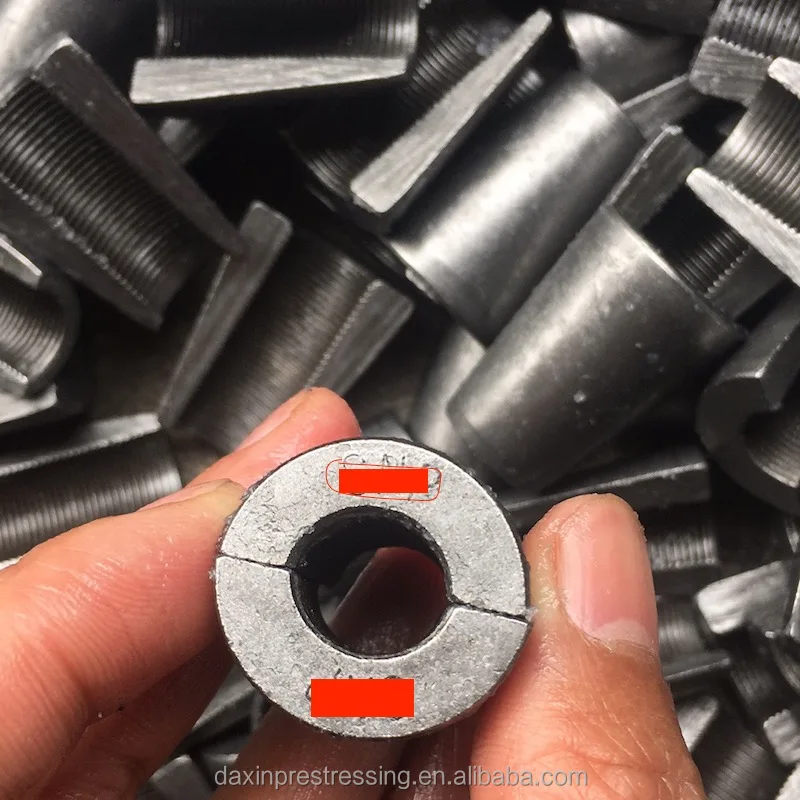 1270 Factory Prestressing Steel Strand anchorage jaw wedges with two chips