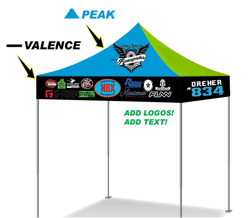 Chinese Cheap Custom Double Layer Gazebo/Garage Folding 10x10 Pop Up Tent